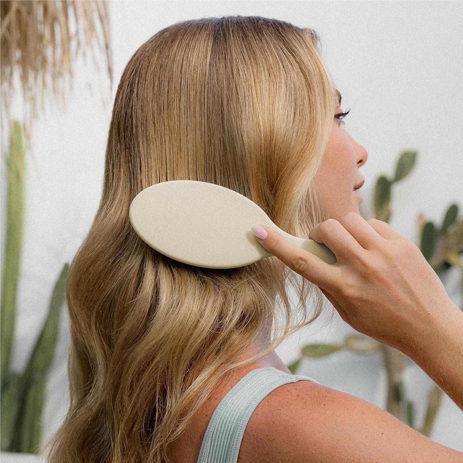 Cepillo Desenredante Vegano Remilia - Cerdas de Jabalí, Arena