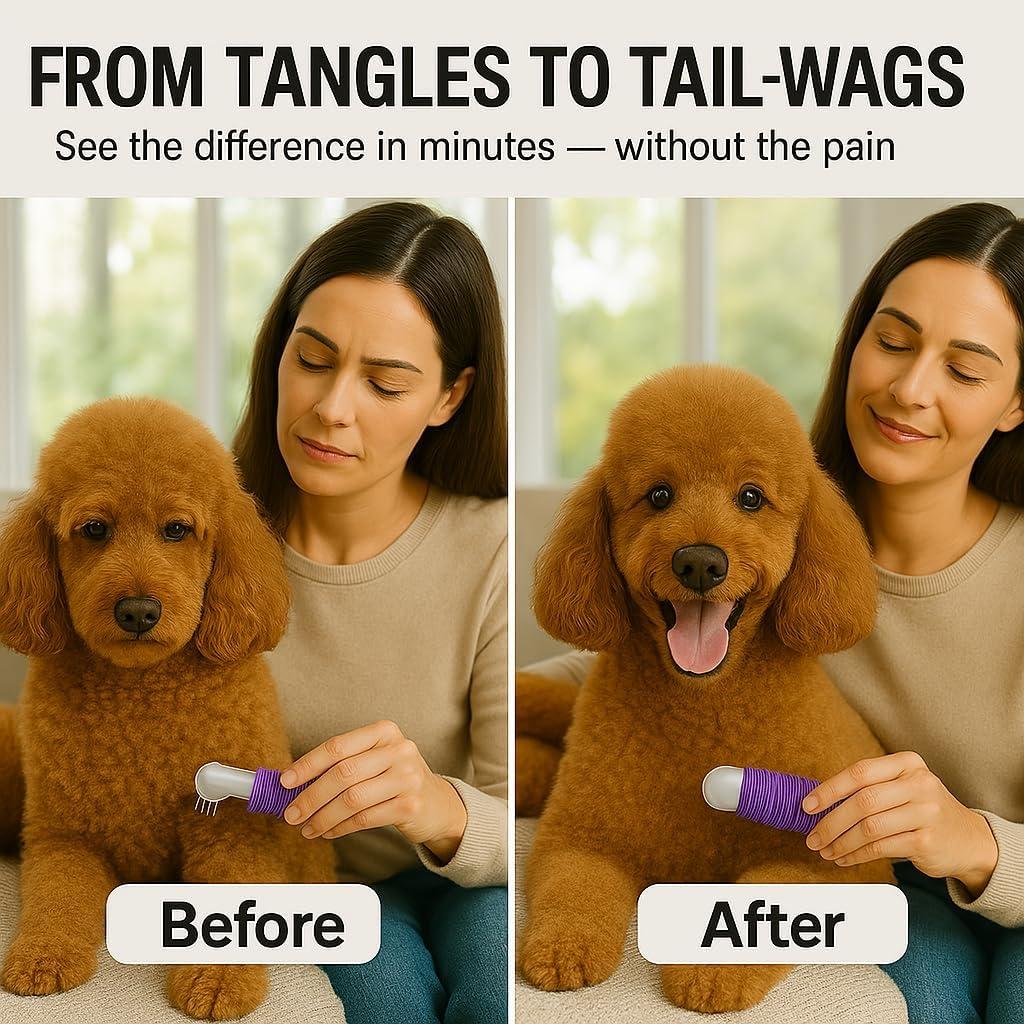 Rastrillo Desmatador Poodlie para Perros y Gatos - Cuchillas 6.35 cm