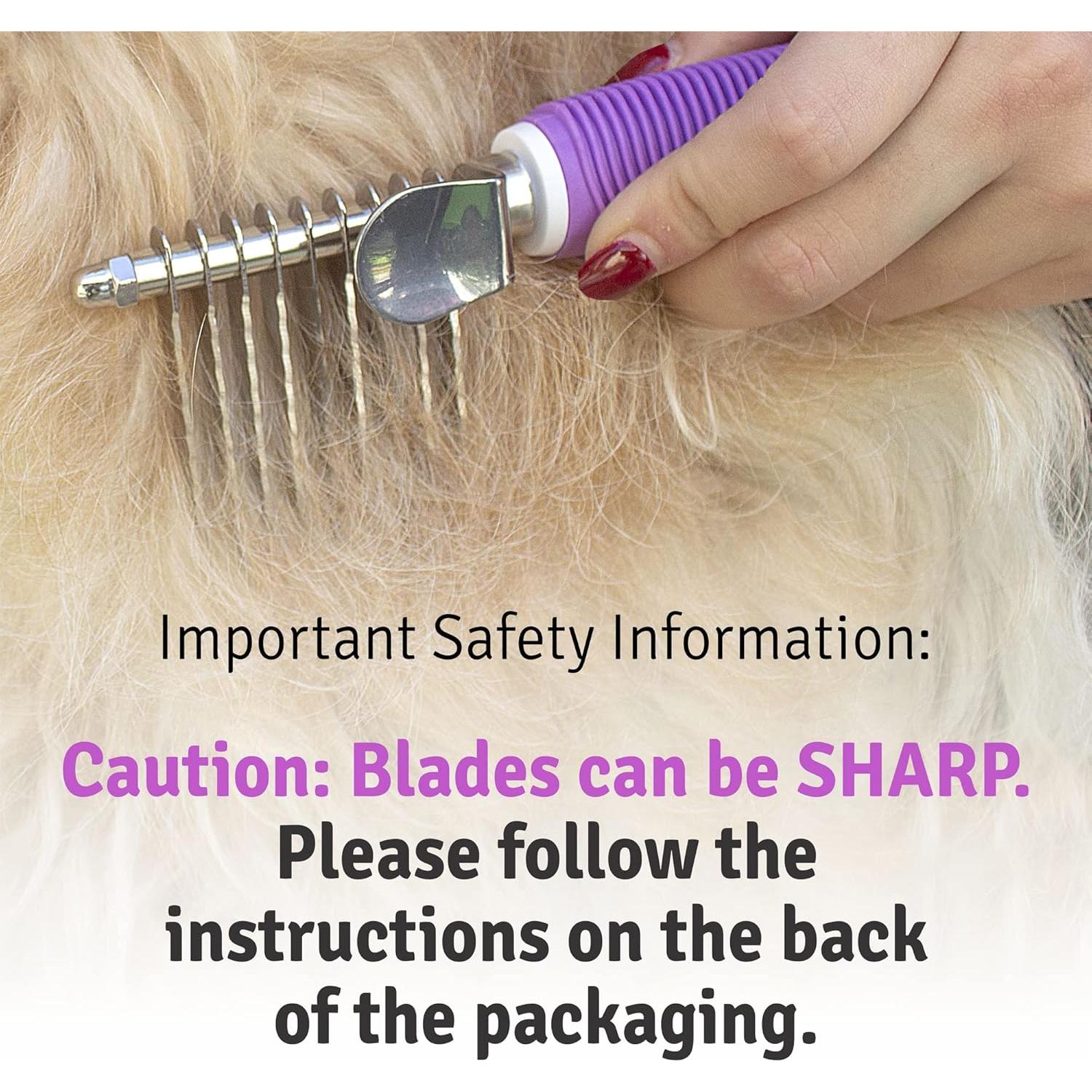 Rastrillo Desmatador Poodlie para Perros y Gatos - Cuchillas 6.35 cm