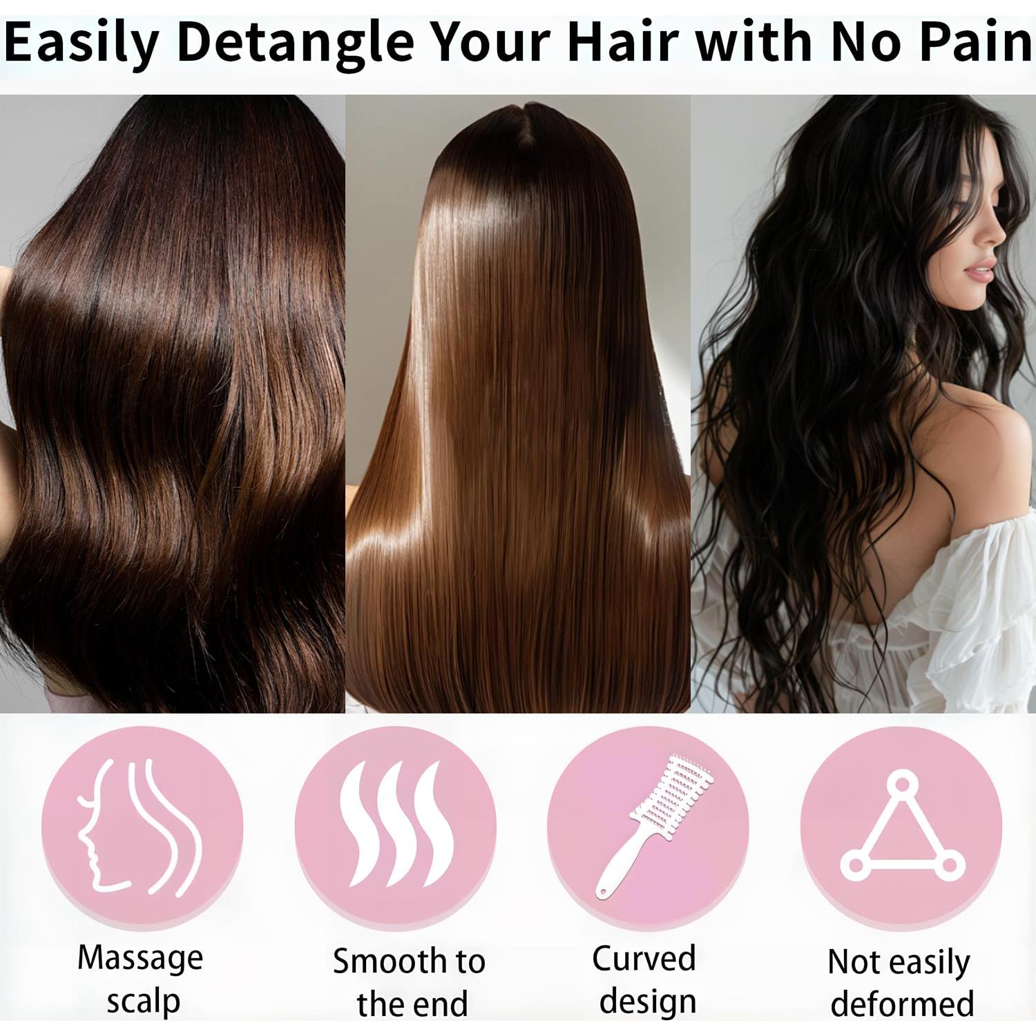 Cepillo Desenredante Qi para Cabello Natural y Rizado - Púrpura