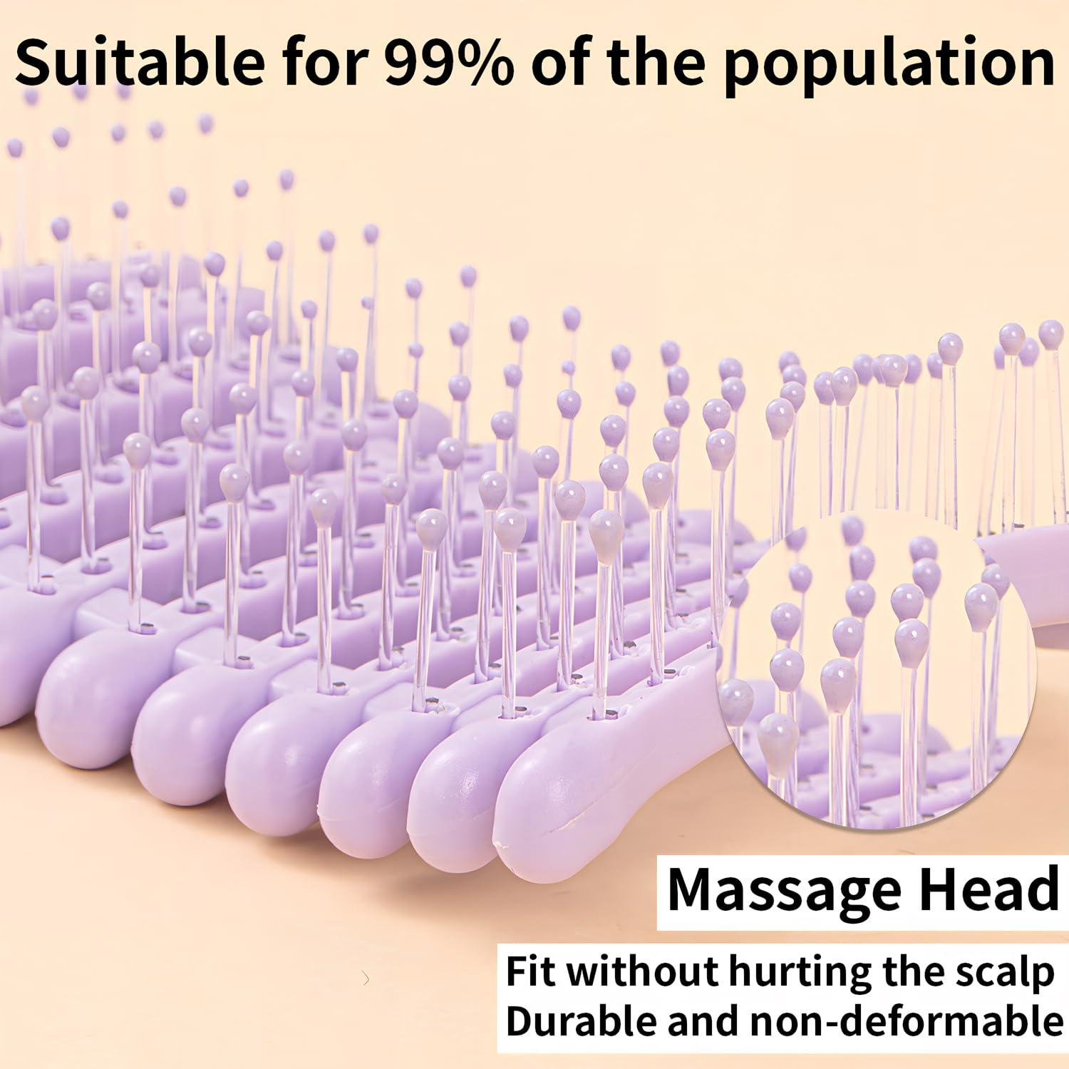 Cepillo Desenredante Qi para Cabello Natural y Rizado - Púrpura