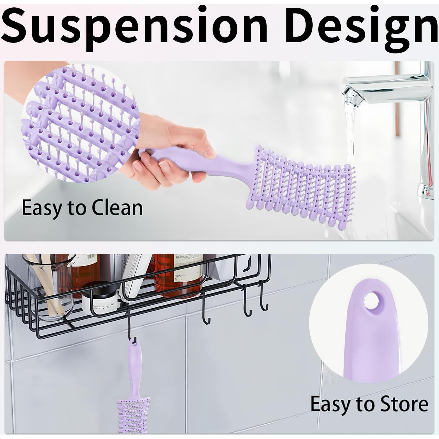 Cepillo Desenredante Qi para Cabello Natural y Rizado - Púrpura