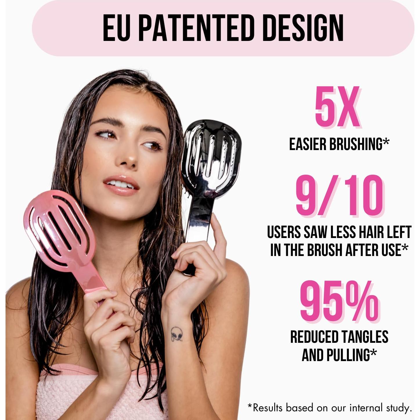 Cepillo Desenredante Ergonómico MOYOKO Negro para Todo Tipo de Cabello