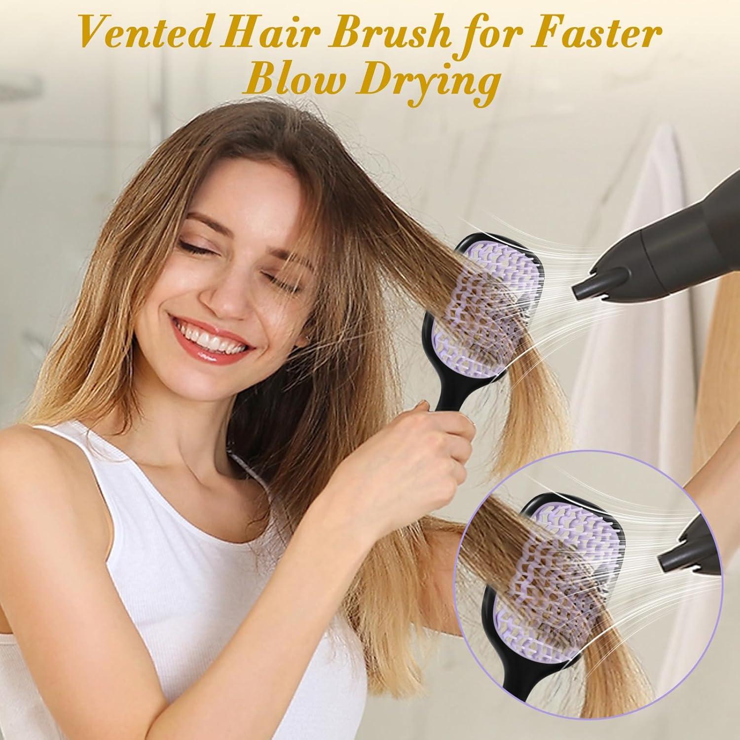 Cepillo Desenredante DUAIU con Peine, Antiestático y Ventilado