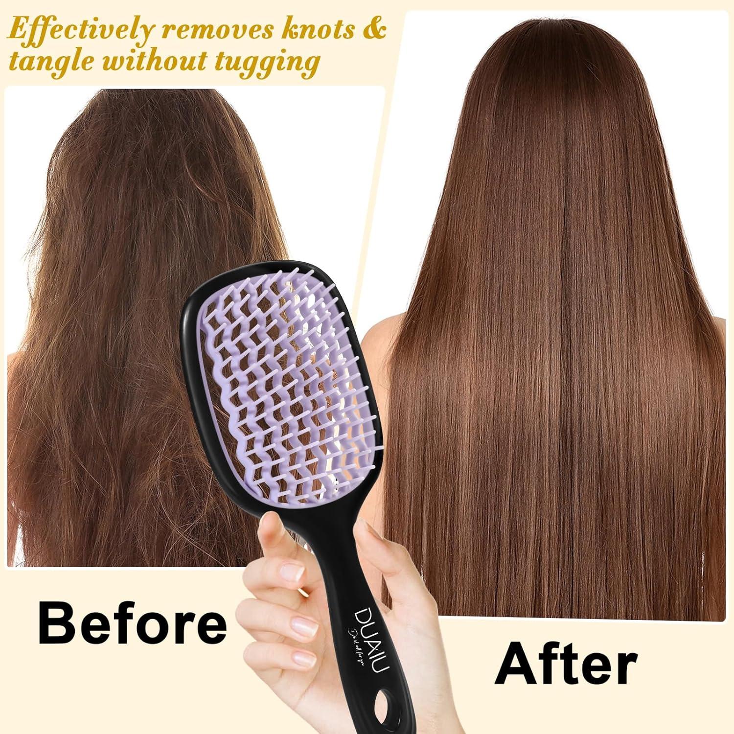 Cepillo Desenredante DUAIU con Peine, Antiestático y Ventilado