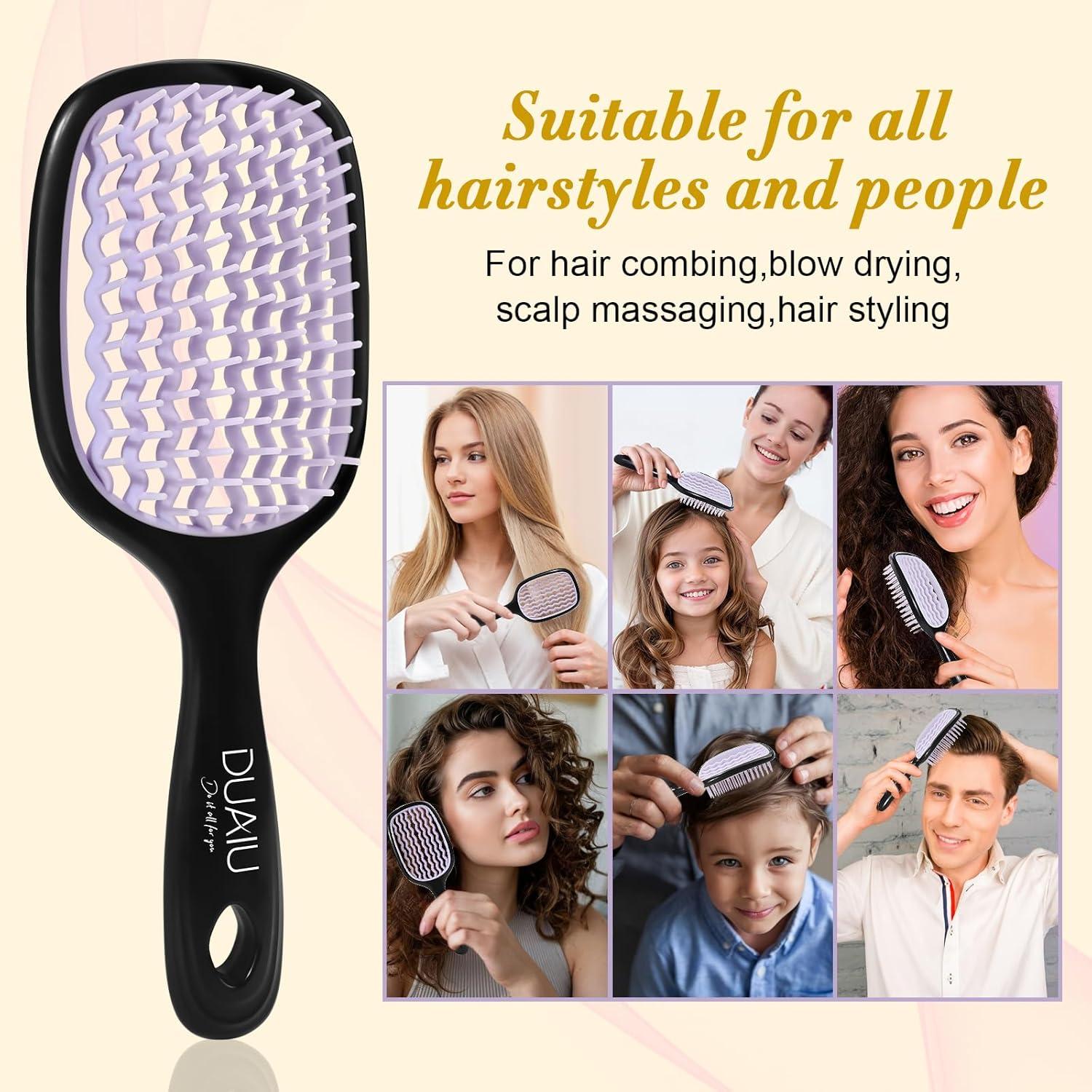 Cepillo Desenredante DUAIU con Peine, Antiestático y Ventilado