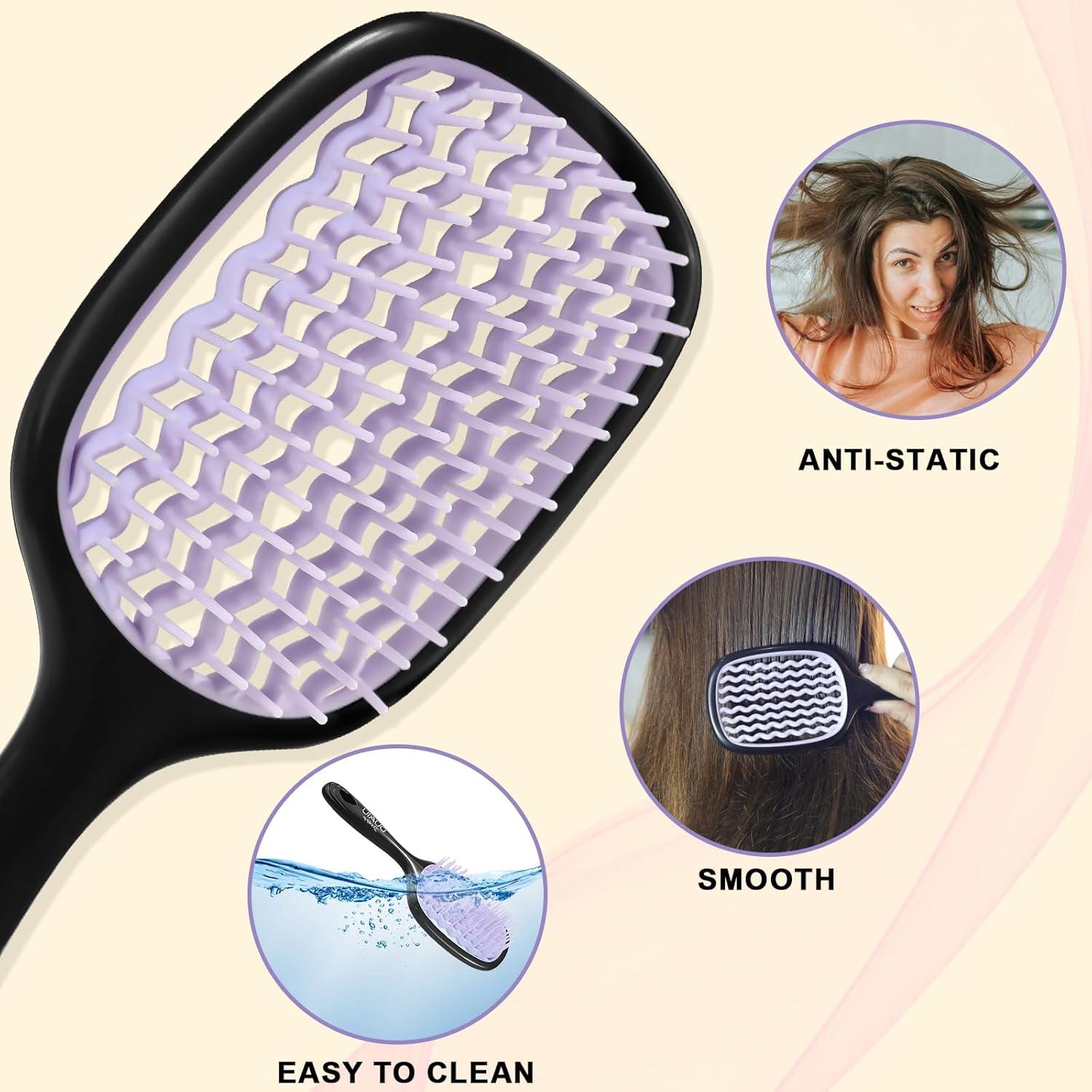 Cepillo Desenredante DUAIU con Peine, Antiestático y Ventilado