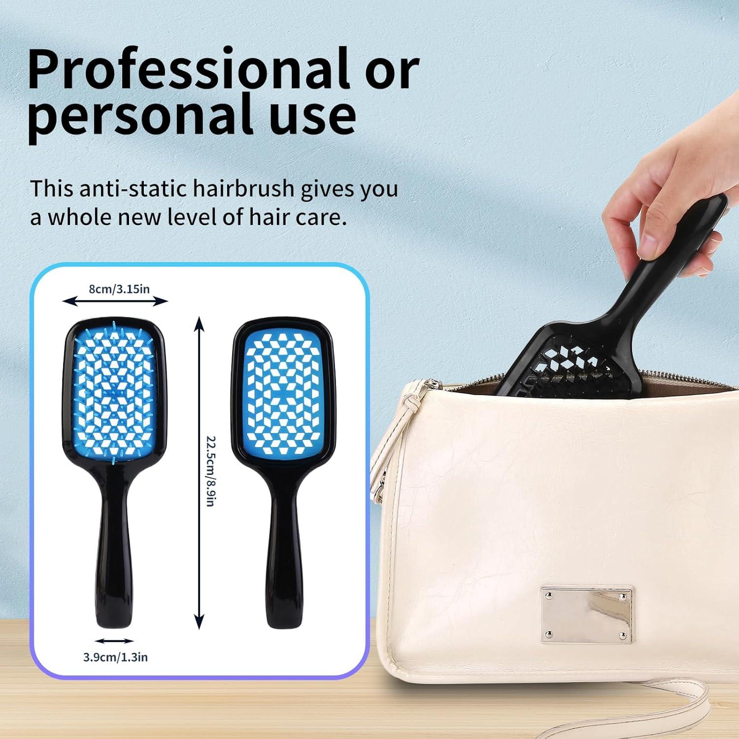 Cepillo Desenredante para Cabello Rosa y Morado - Suave y Ecológico