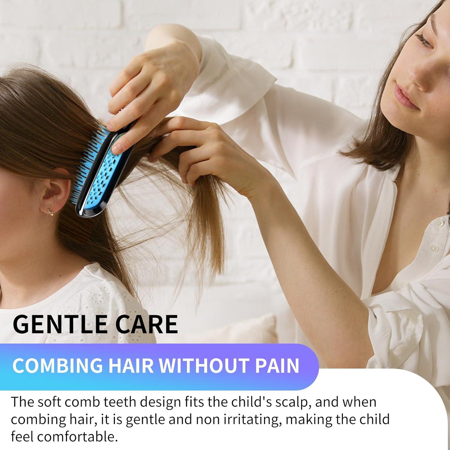 Cepillo Desenredante para Cabello Rosa y Morado - Suave y Ecológico