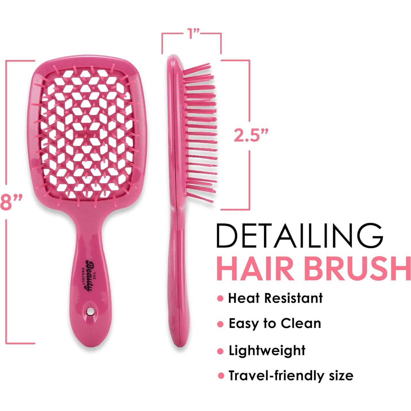 Cepillo Desenredante Ventilado The Beauty Project Rosa Fucsia