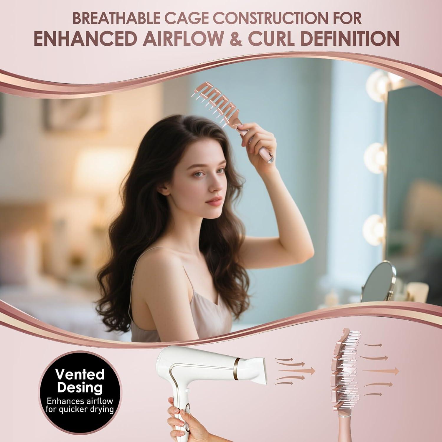 Cepillo Desenredante Ventilado SHINLEA para Cabello Húmedo