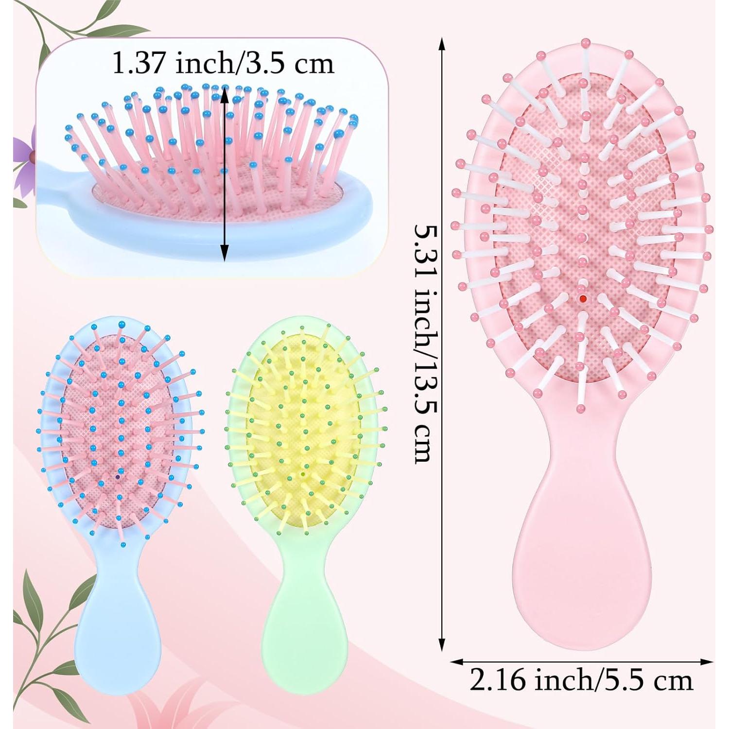 3 Piezas Cepillo Mini Desenredante Wanmu para Cabello