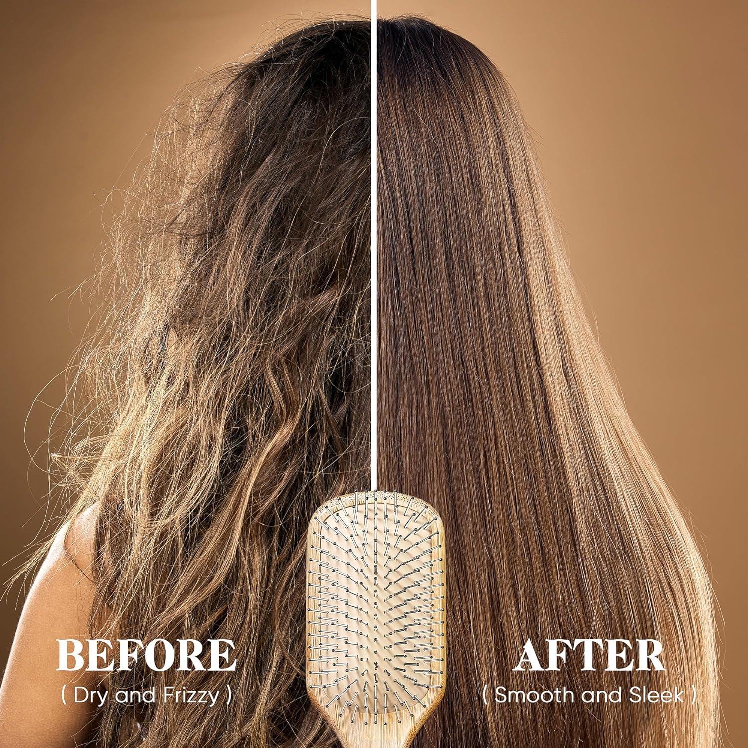 Cepillo de Pelo de Bambú BFWood con Cerdas de Acero 23cm