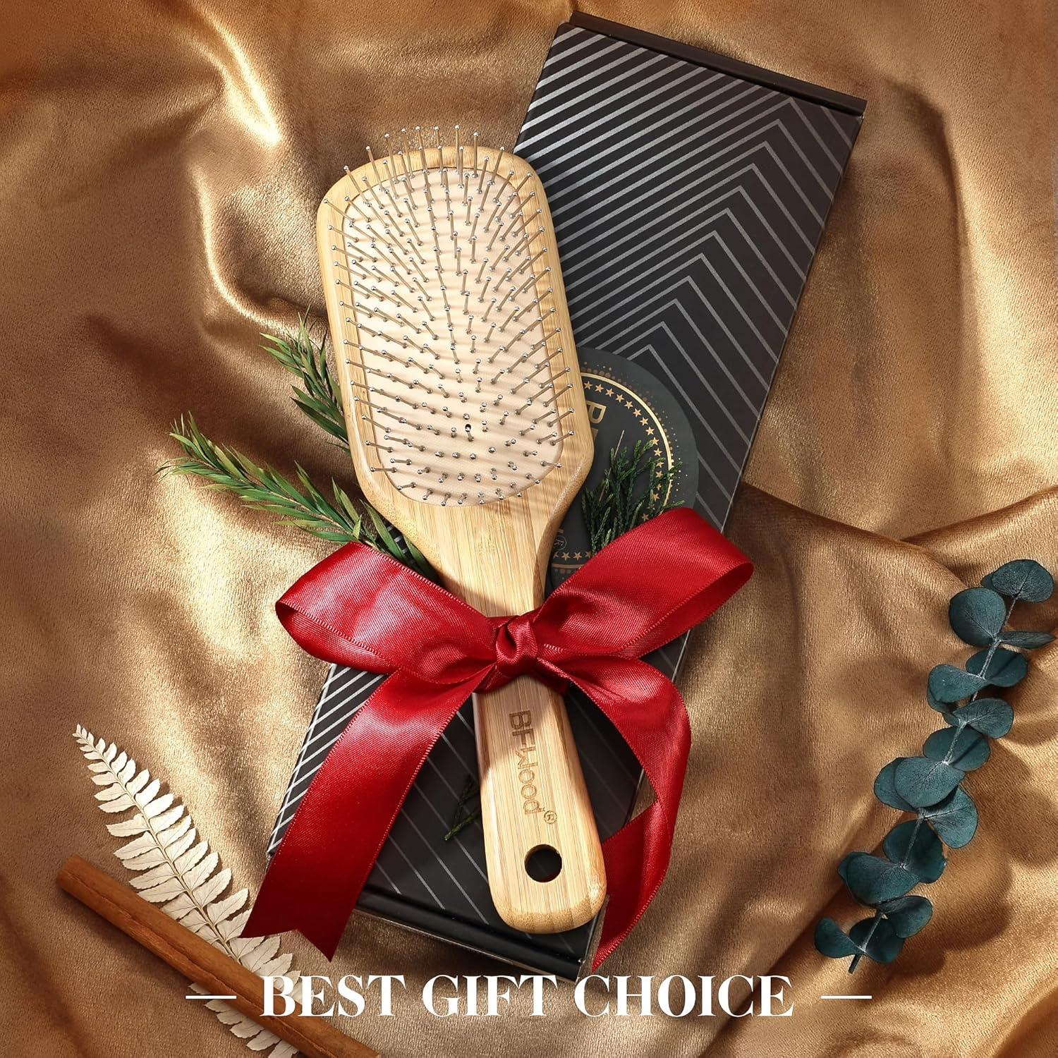 Cepillo de Pelo de Bambú BFWood con Cerdas de Acero 23cm