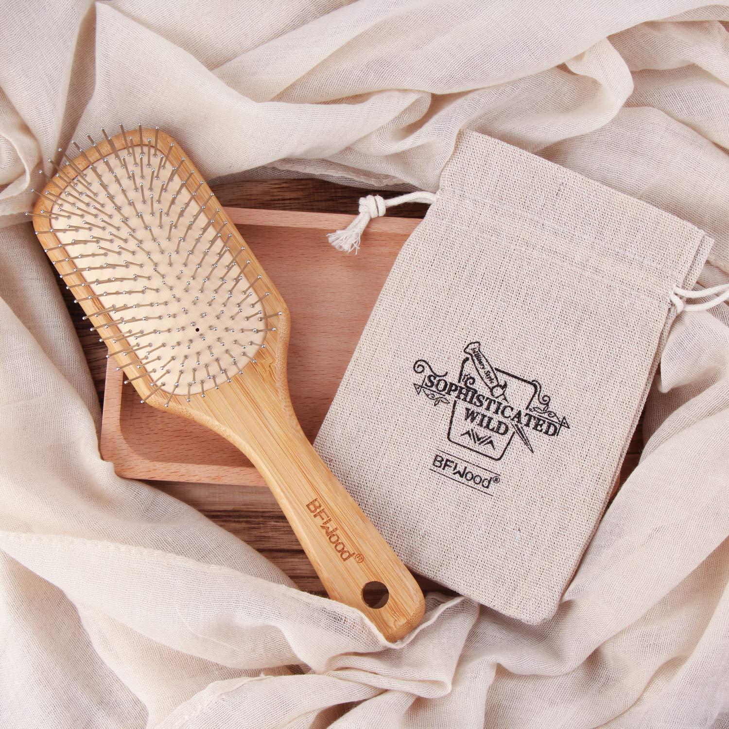 Cepillo de Pelo de Bambú BFWood con Cerdas de Acero 23cm