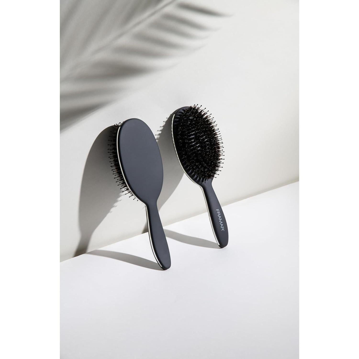 Cepillo de Cerdas de Jabalí FRAMAR Negro para Cabello Fino