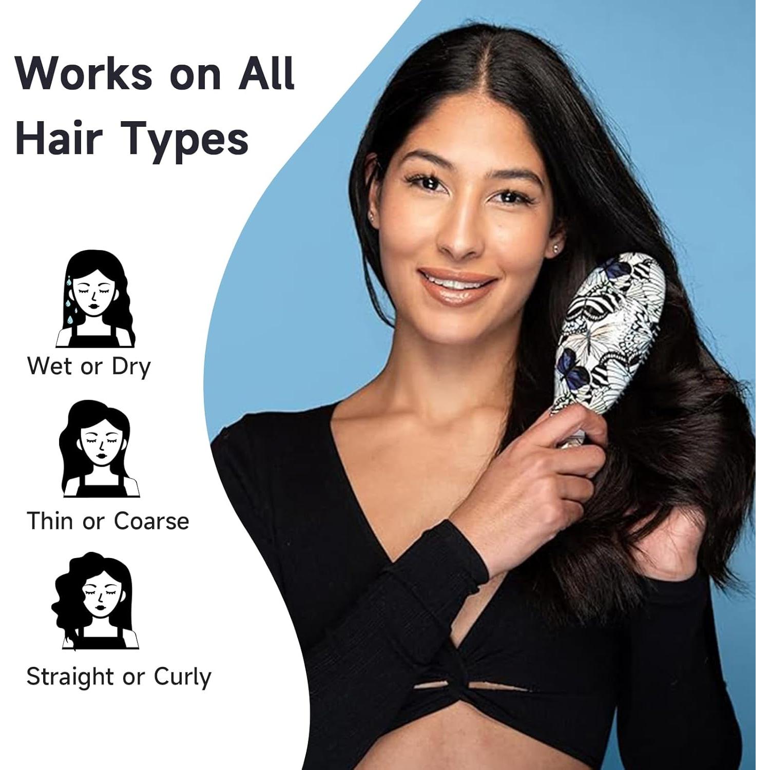 Cepillo Desenredante KISMETICS Mariposa Azul para Todo Cabello