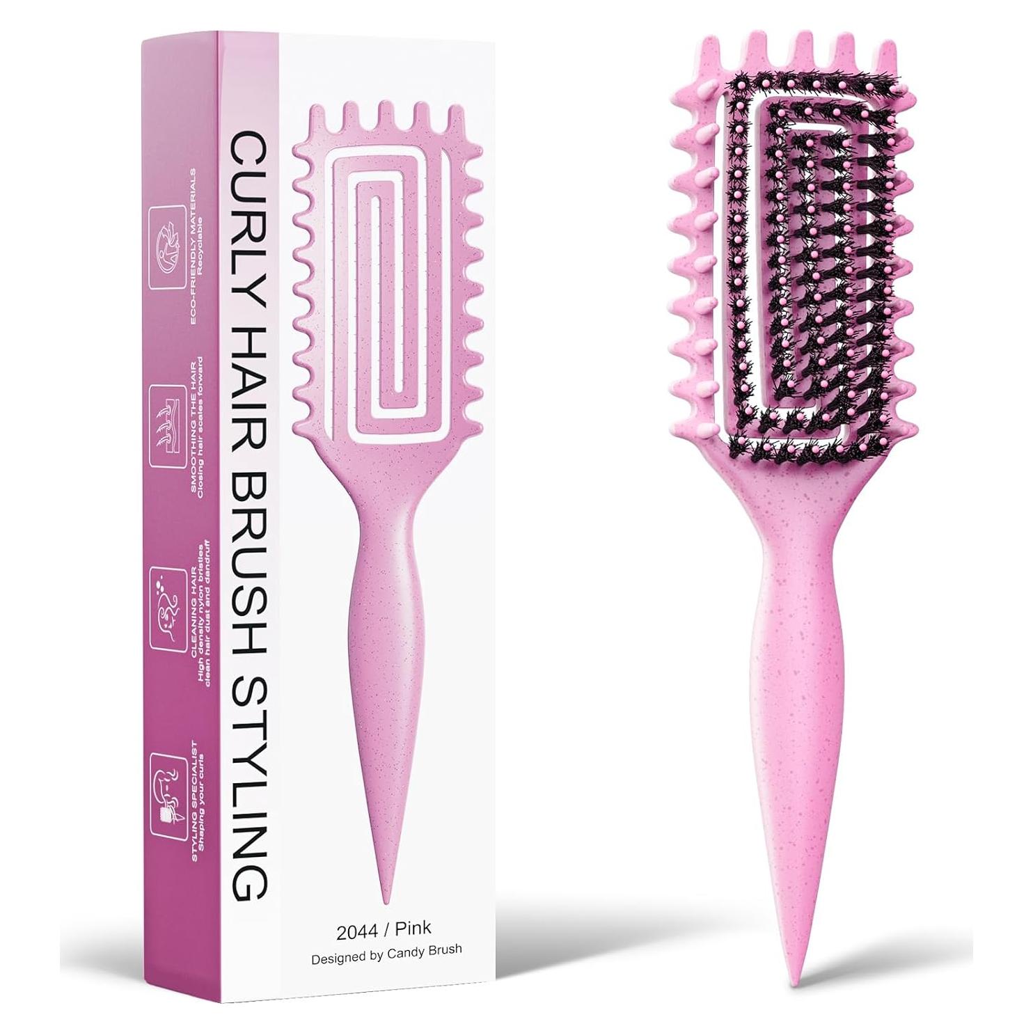 Cepillo Definidor de Rizos Weldilgit Rosa - Suave y Desenredante