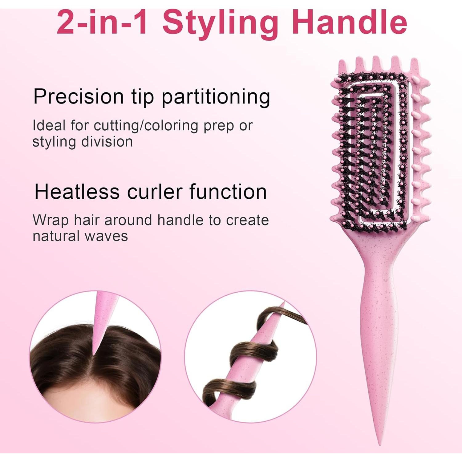 Cepillo Definidor de Rizos Weldilgit Rosa - Suave y Desenredante