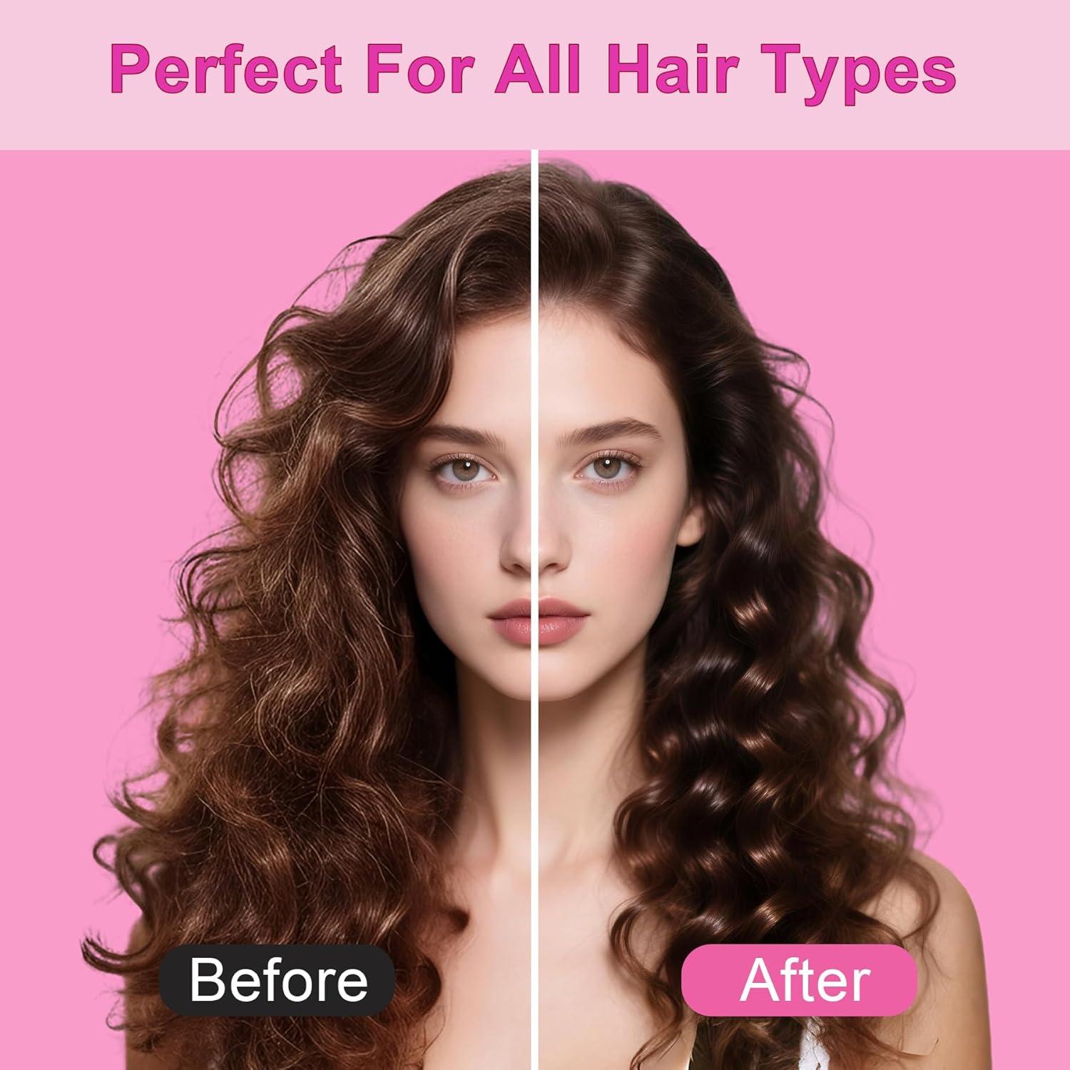 Cepillo Definidor de Rizos Weldilgit Rosa - Suave y Desenredante