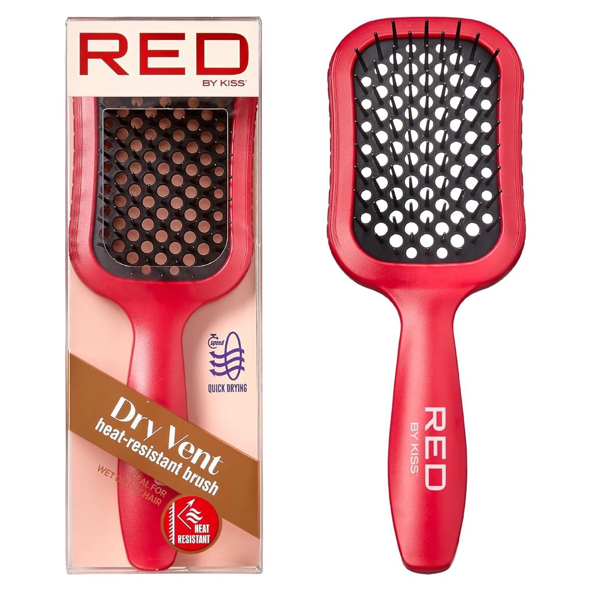 Cepillo Desenredante Ventilado RED by Kiss para Cabello Húmedo