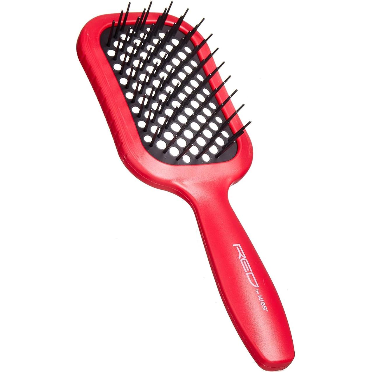 Cepillo Desenredante Ventilado RED by Kiss para Cabello Húmedo