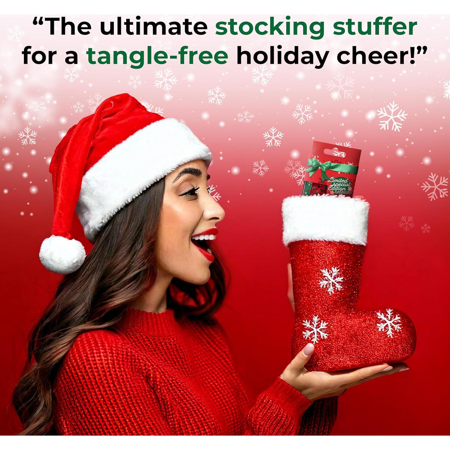 Cepillo de Cabello UNbrush Mini Holiday Verde Pino 19.6x7.6cm