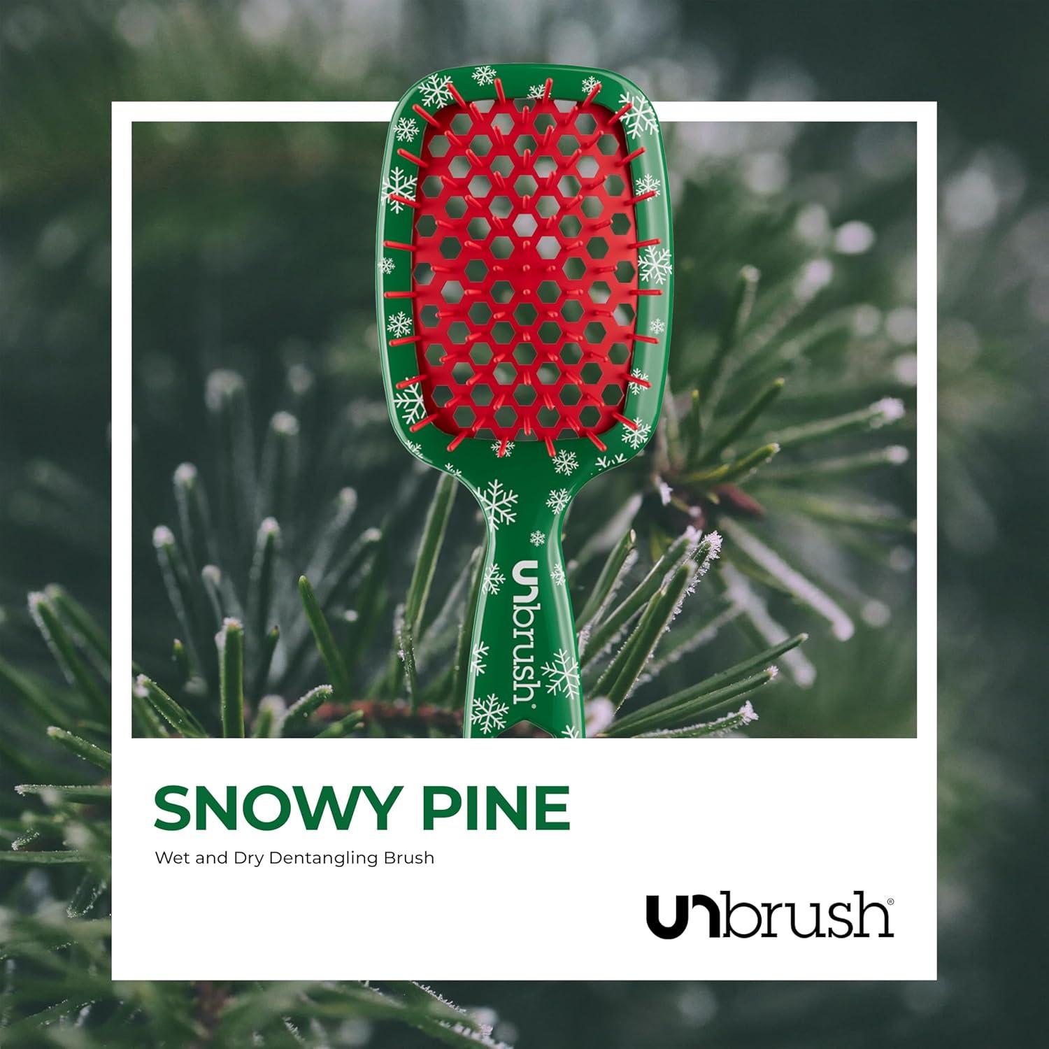 Cepillo de Cabello UNbrush Mini Holiday Verde Pino 19.6x7.6cm