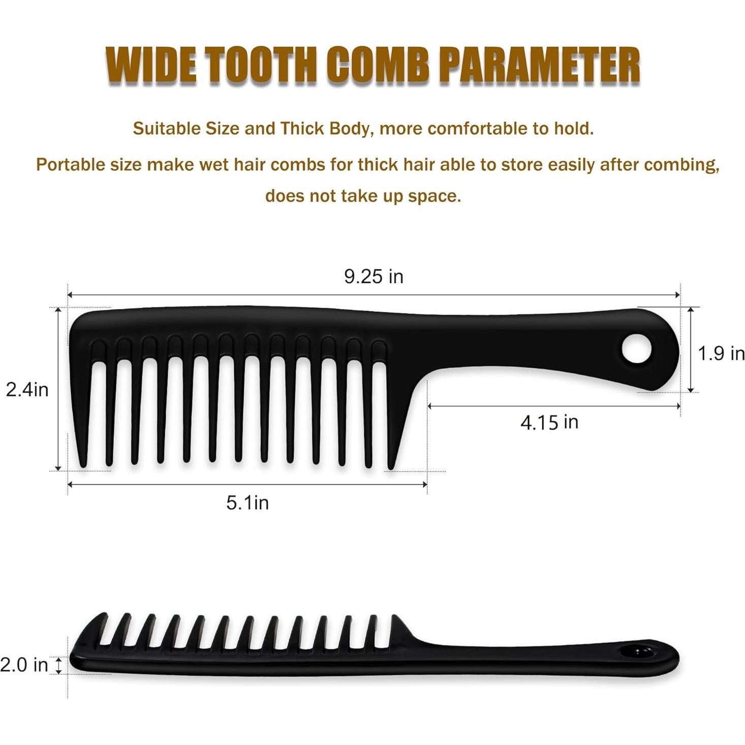 Peine Desenredante Ancho MODENGKONGJIAN 4 Piezas Multicolor