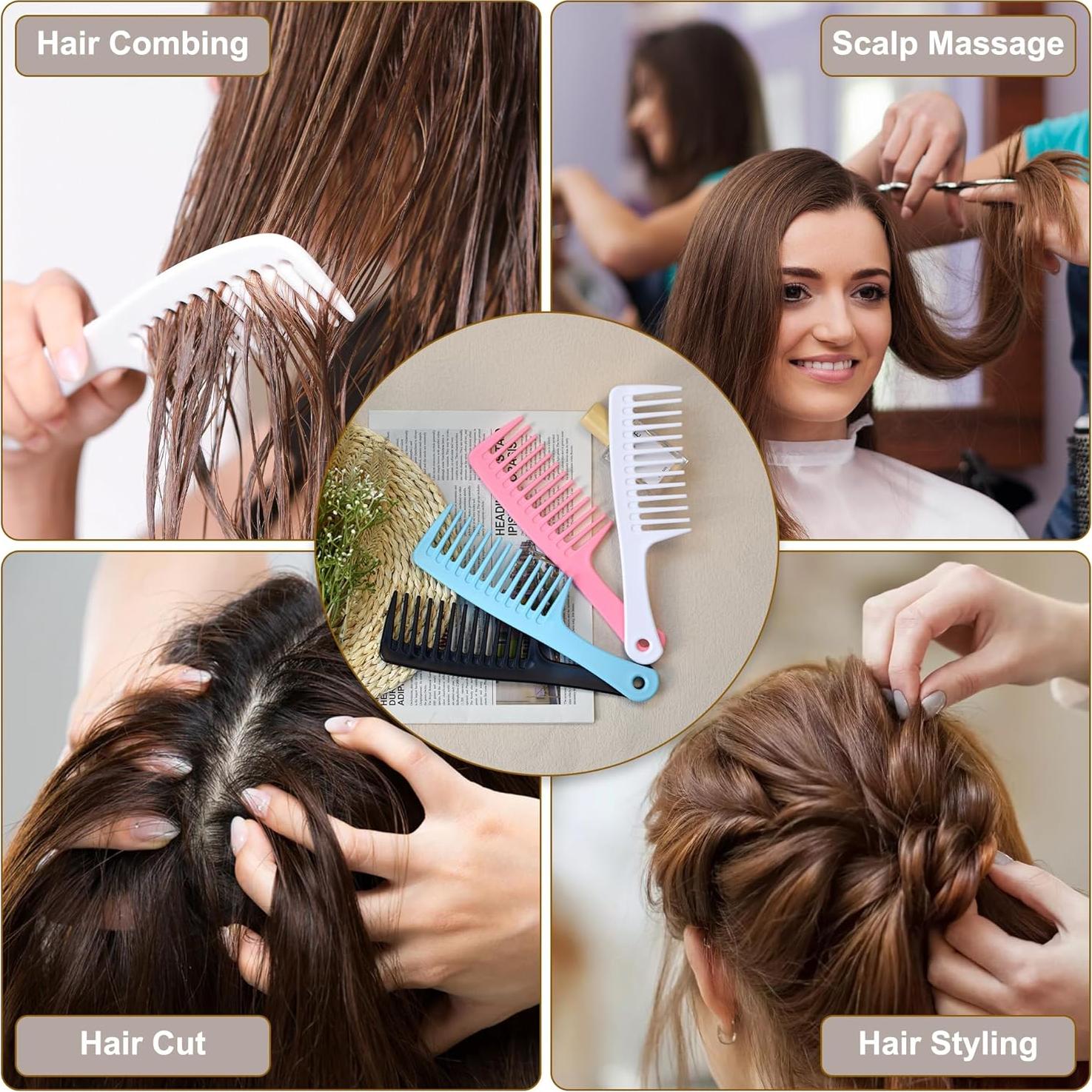 Peine Desenredante Ancho MODENGKONGJIAN 4 Piezas Multicolor