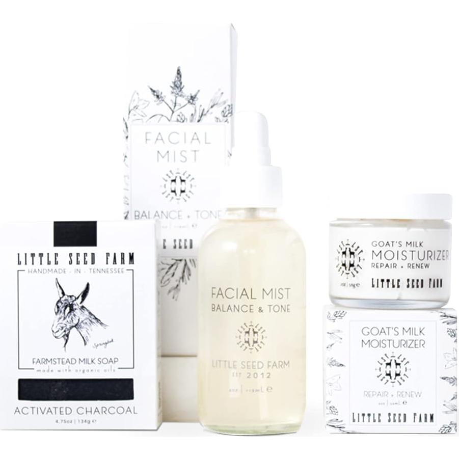 Jabón Orgánico de Leche de Cabra Little Seed - 3 Barras Carbón Activado 134g