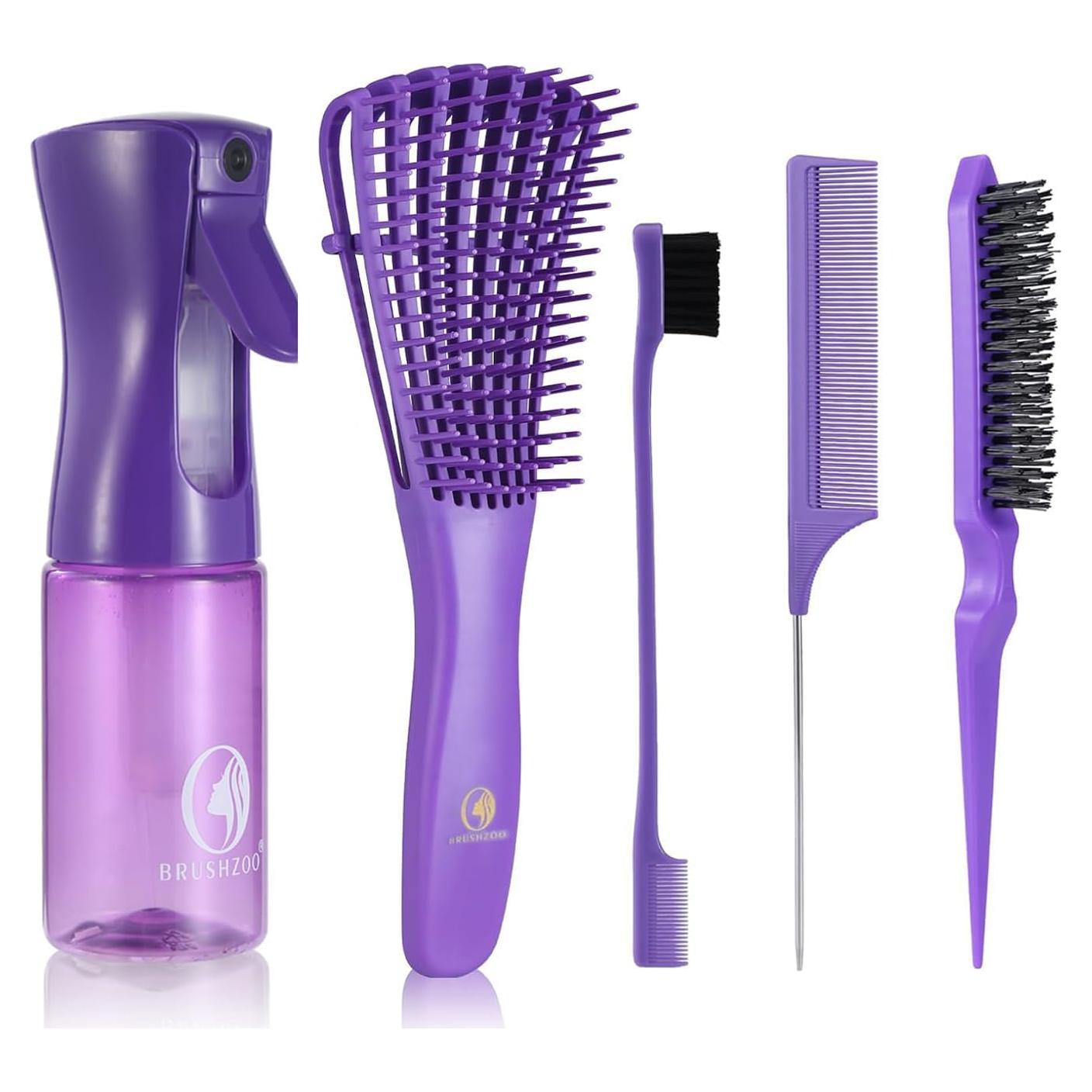 Juego de Cepillos para el Cabello BRUSHZOO - Púrpura