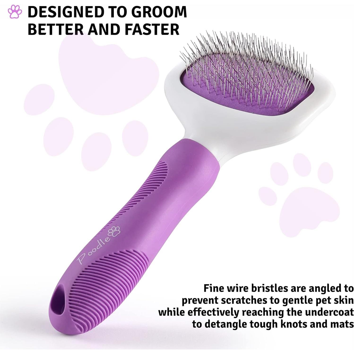 Cepillo Slicker Poodle Pet para Perros y Gatos - 17.8x7.6cm