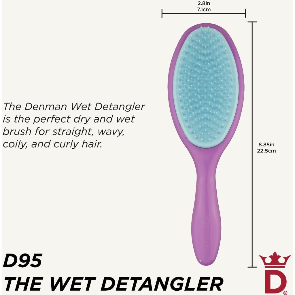 Cepillo Desenredante Húmedo Denman D95 para Todo Tipo de Cabello