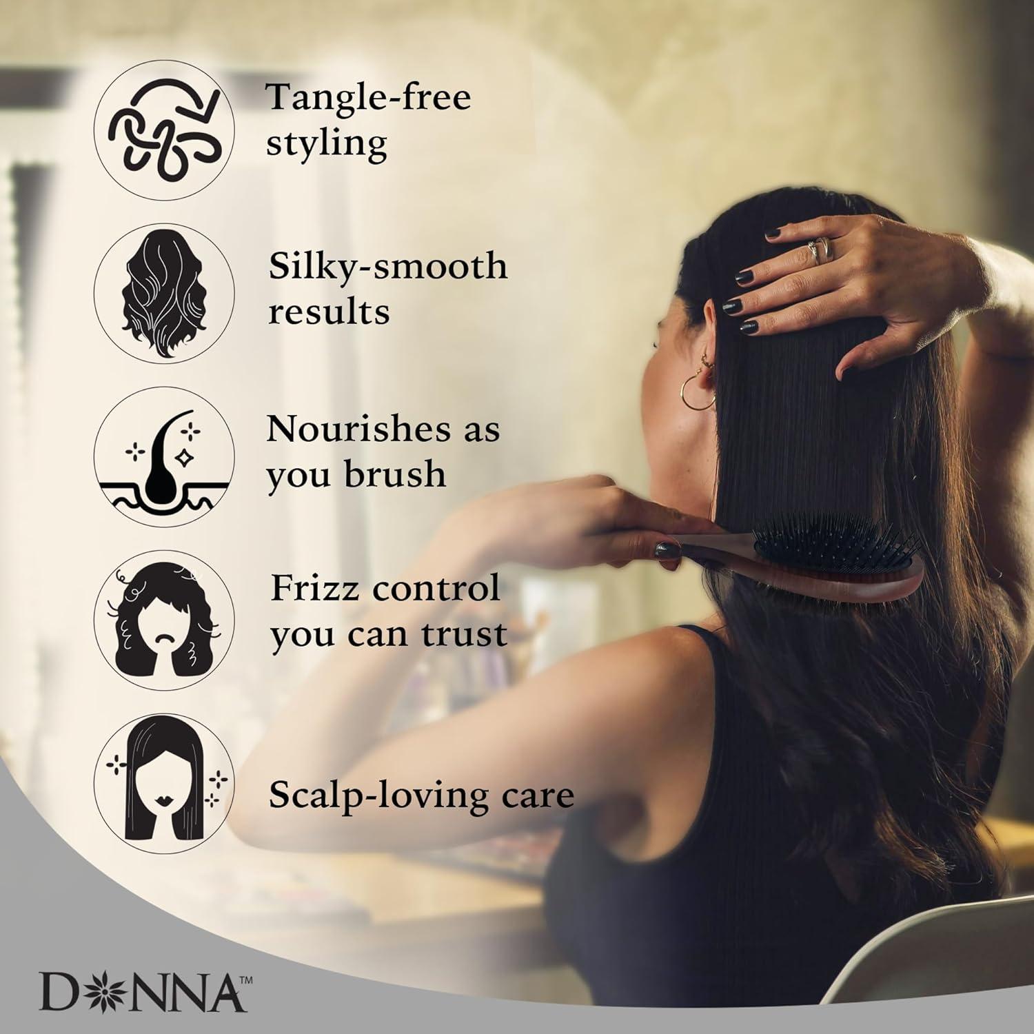 Cepillo Doble Cara Donna - Cerdas de Jabalí Naturales 25.4cm