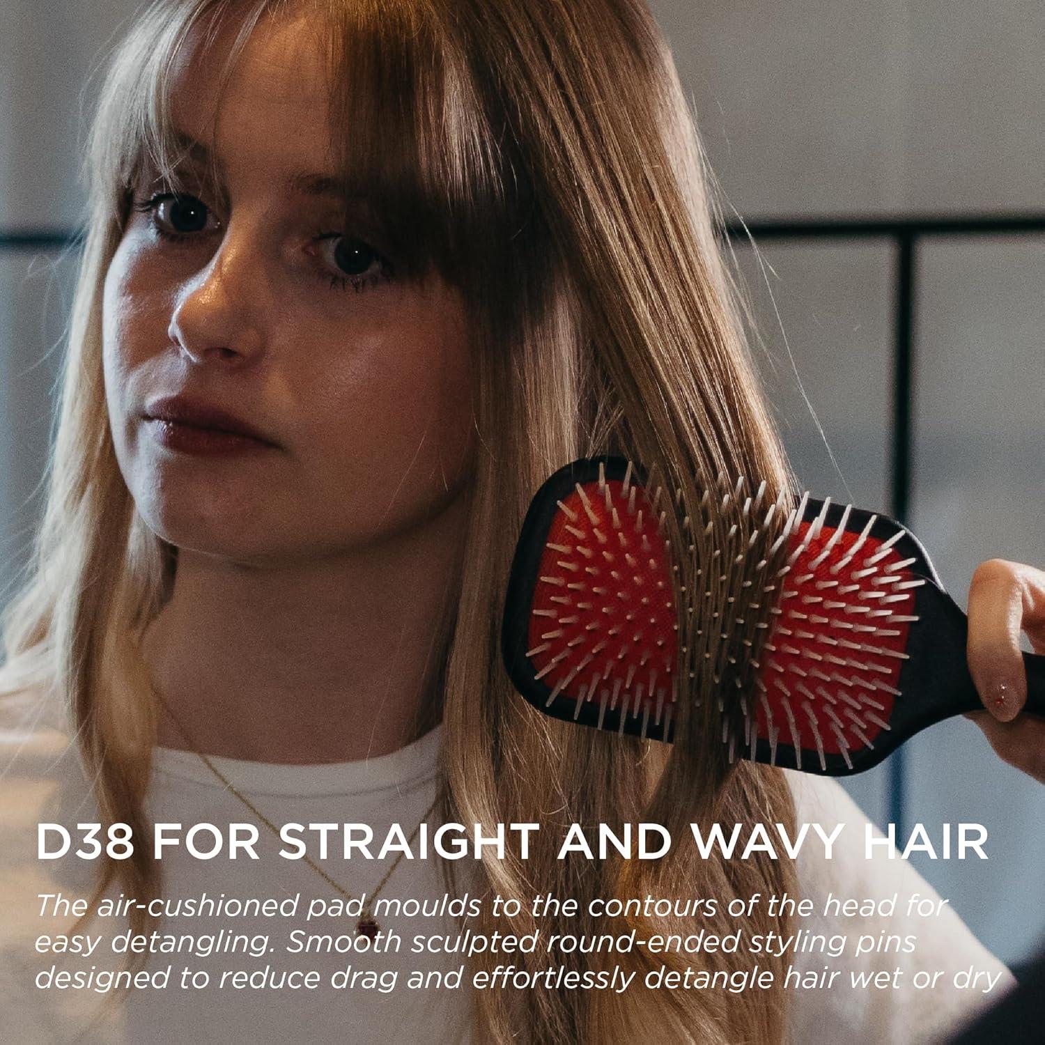 Cepillo Paddle Desenredante Denman P038SBLK - Cabello Húmedo y Seco