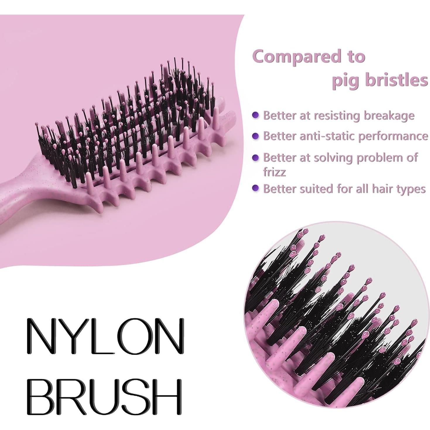 Cepillo Definidor de Rizos Tcsxady Rosa 26cm - Antifrizz