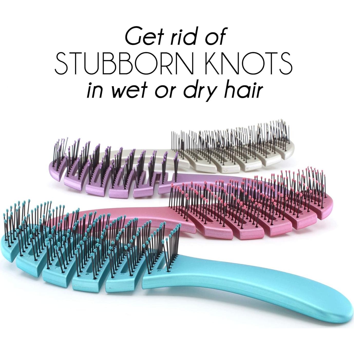 Cepillo Desenredante Suave Earth & I Verde Azulado 21cm