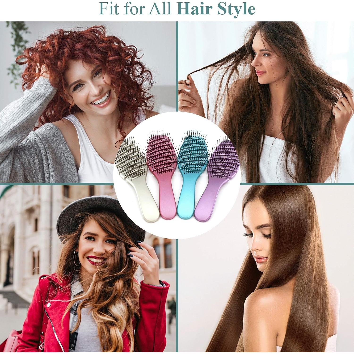 Cepillo Desenredante Suave Earth & I Verde Azulado 21cm