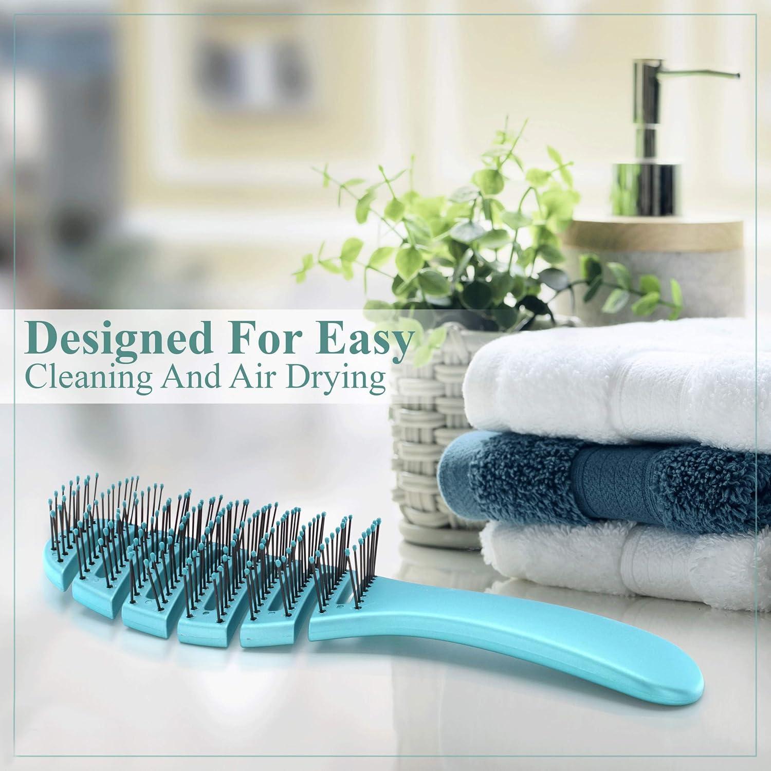 Cepillo Desenredante Suave Earth & I Verde Azulado 21cm