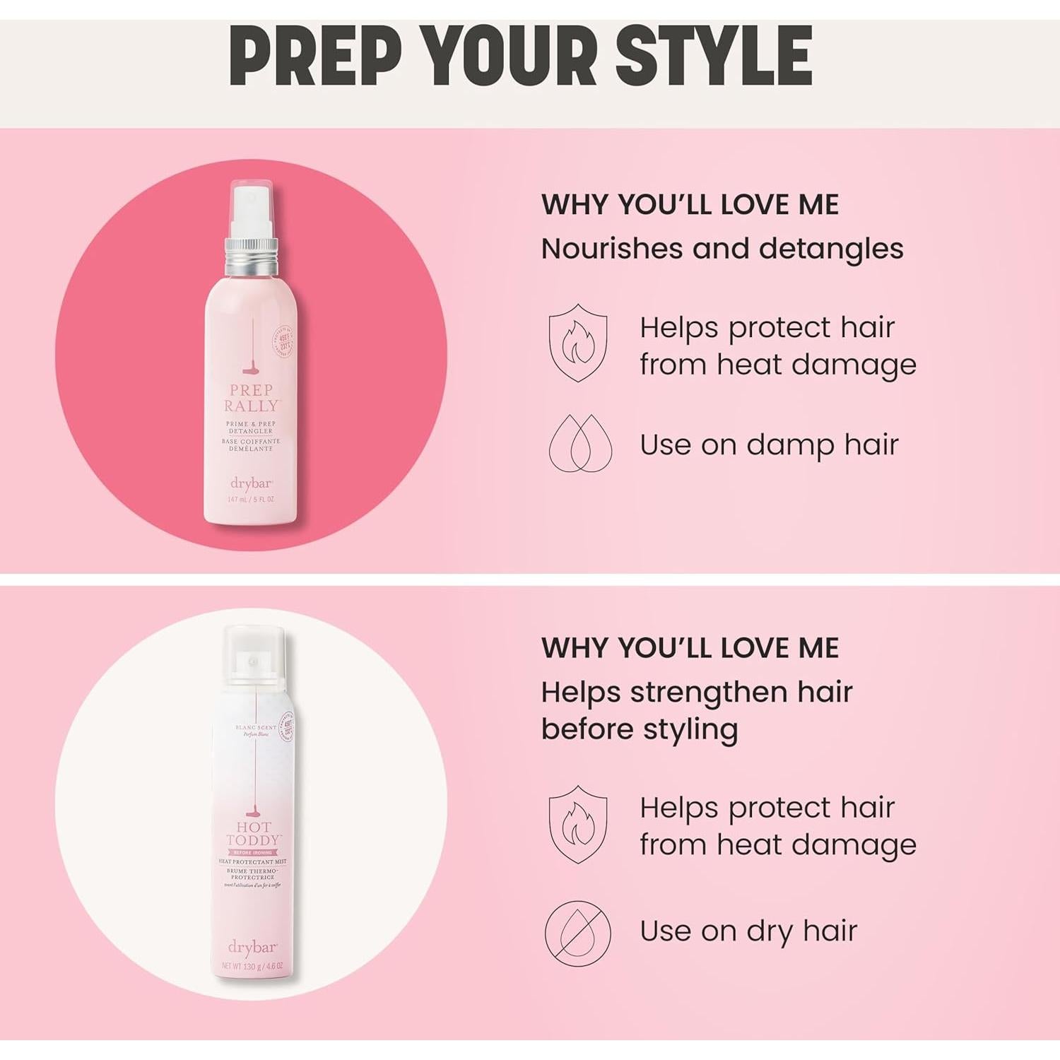 Desenredante Drybar Prep Rally 148 ml - Protege y Suaviza