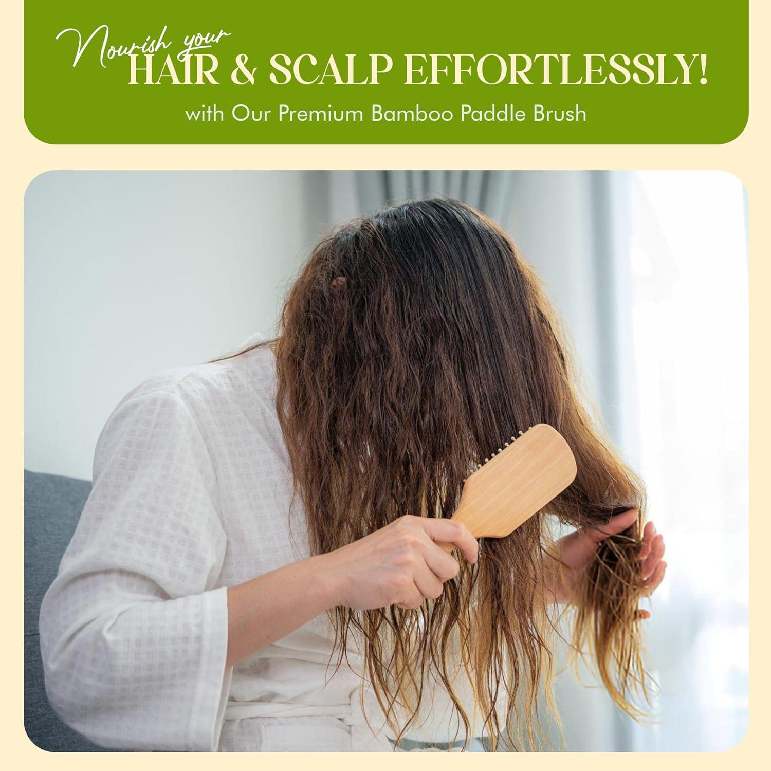 Cepillo Desenredante Grande de Bambú ORW Oren's - Ecológico y Ergonómico