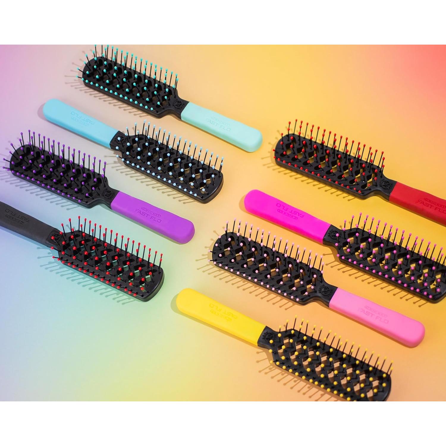 Cepillo de Pelo Ventilado Cricket Hapi Paddle Antiestático Azul