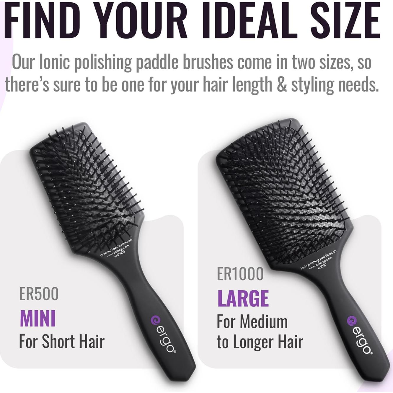 Cepillo de Pelo Ergo ER1000 Paddle Grande Antifrizz