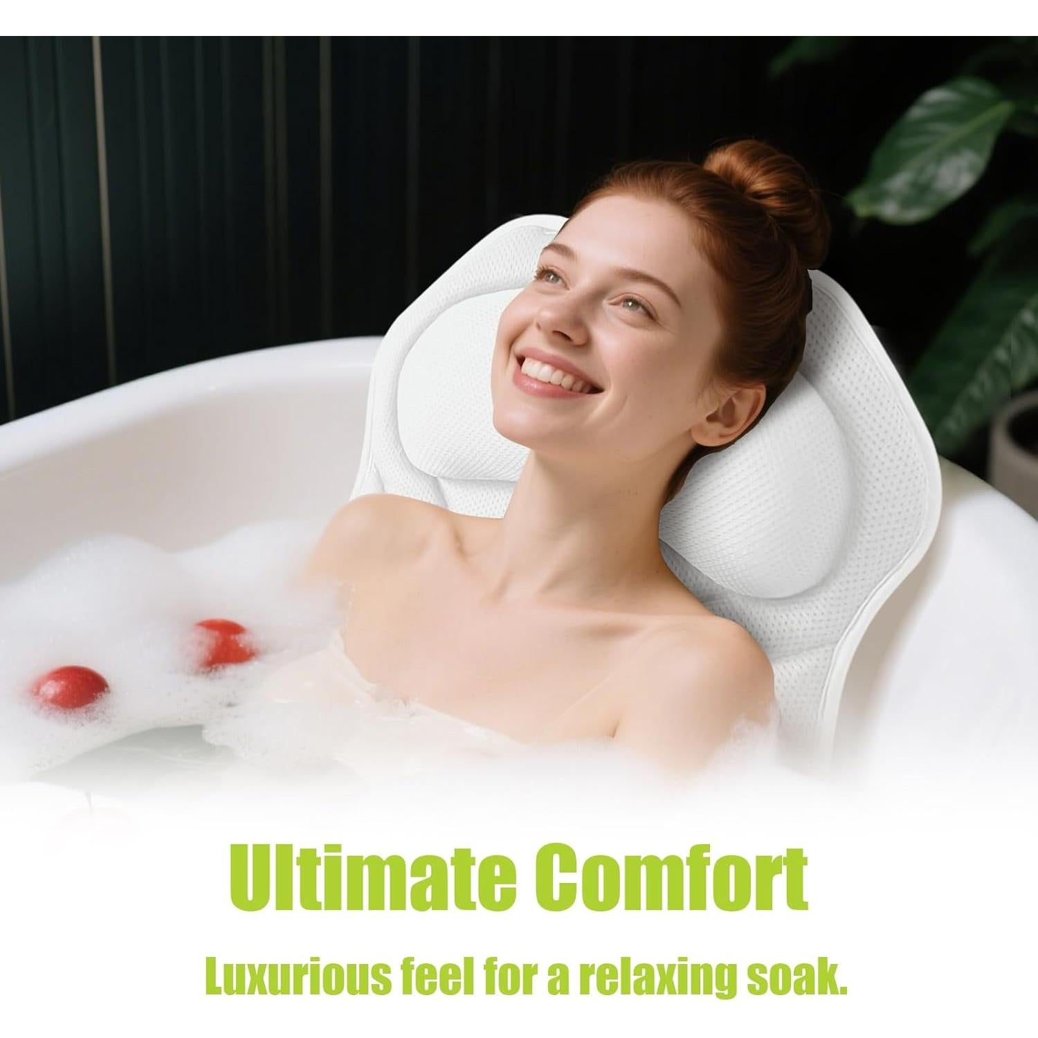 Almohada de Baño Completo Bathland 132x43 cm con Ventosas