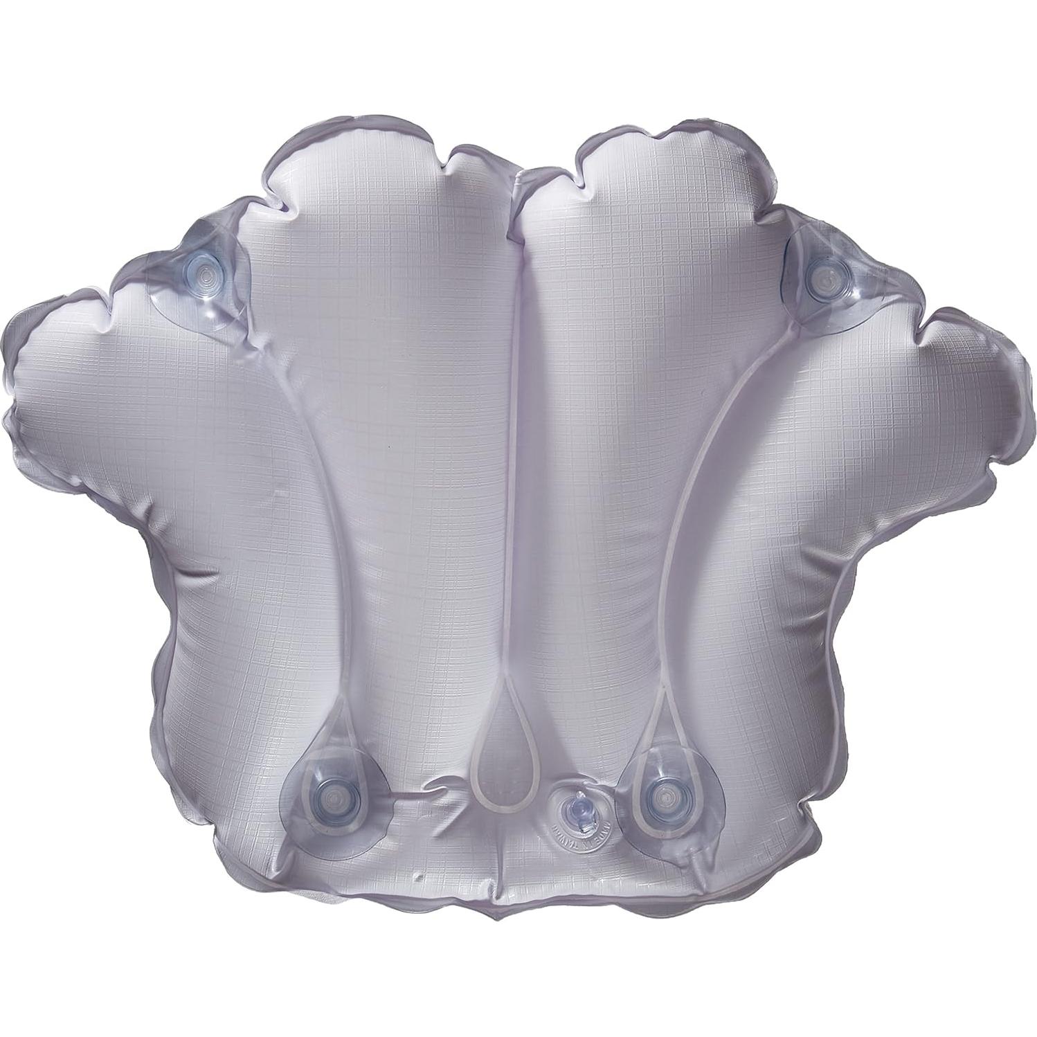 Almohada de Baño Inflable Aquasentials - Tela de Toalla Blanca