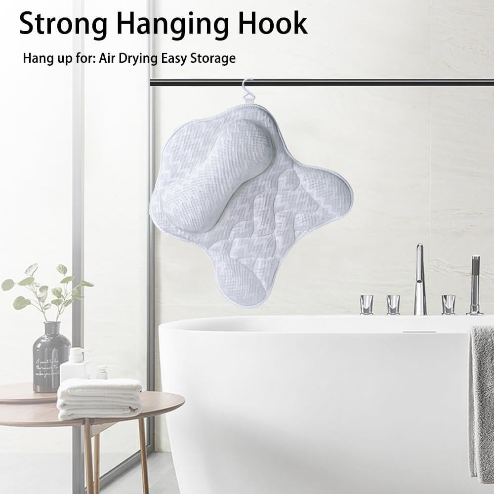 Almohada de Baño Fitheaven 3D AirMesh con Ventosas Antideslizantes