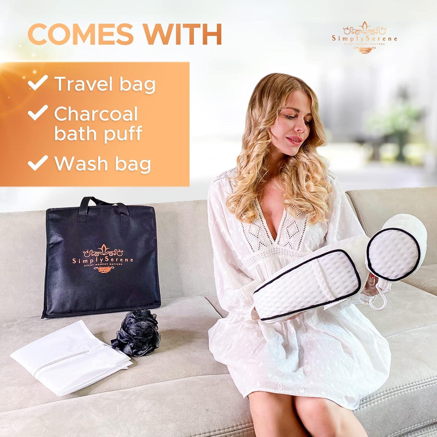 Almohada de Baño Simply Serene con 6 Ventosas, Malla Transpirable