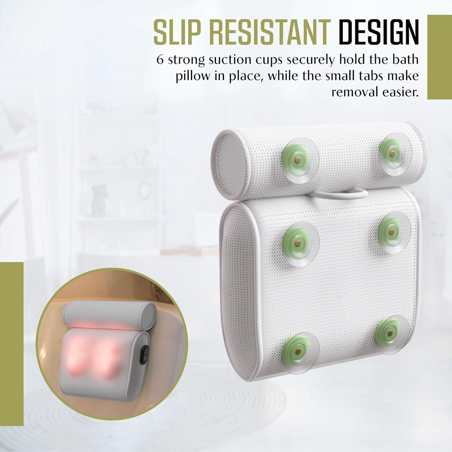 Almohada de Baño Masajeadora MONET IPX8 - Alivio Espalda y Cuello