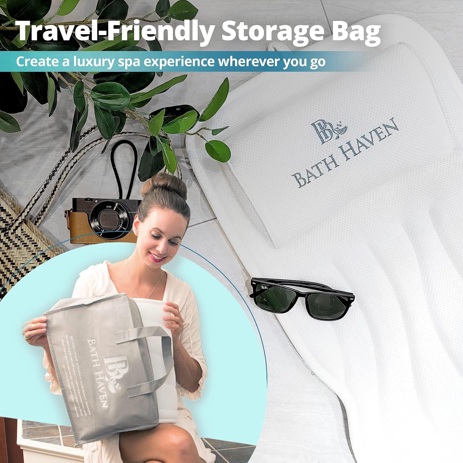 Almohada de Baño Bath Haven - Cojín de Spa 127x38 cm